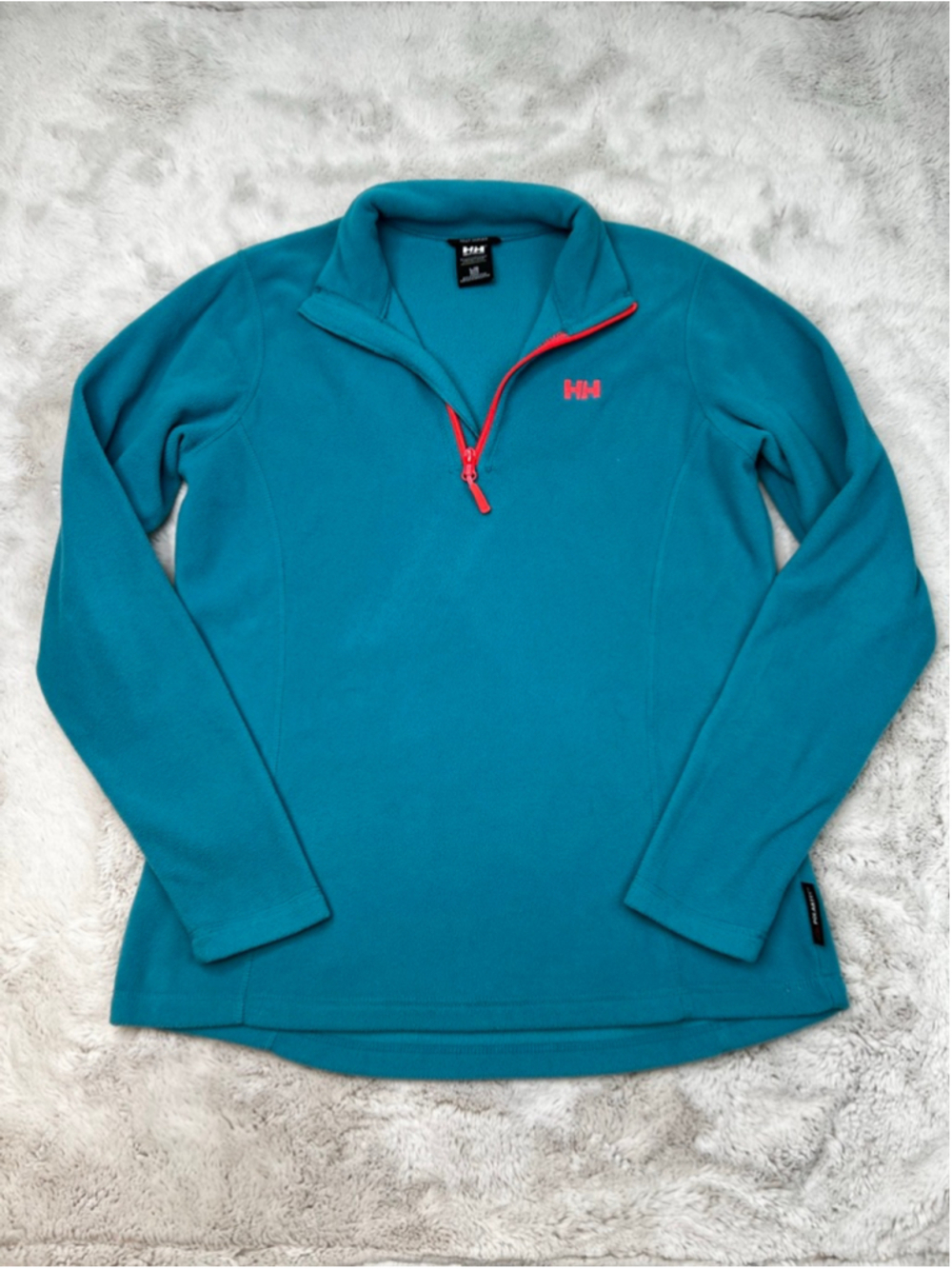 Helly Hansen Polartec 1/4 Zip Fleece Teal Sweater Womens Size Large